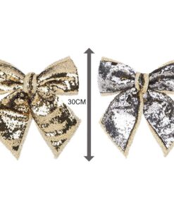 Alternative view of Christmas Concepts® 30cm Sequin Bow Accessories (Silver & Gold)