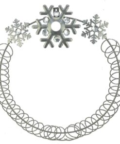 Christmas Concepts® 44.5cm Silver Metal Christmas Card Holder With Silver Snowflake Design - Holds 37 Cards