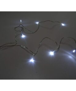 Christmas Concepts® 8 White LED lights With Clear Cable - Christmas Tree Lights - Christmas Tree Decorations - Indoor Lighting