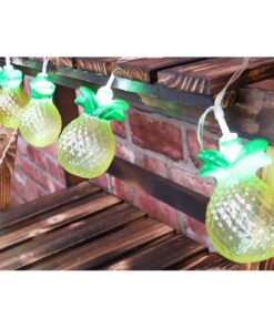 Christmas Concepts® 10 White Battery Operated LED Lights with Shades - Christmas String Lights - Party Lights - Decorative Lighting (Pineapple Shade)