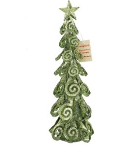 Christmas Concepts® 16 Inch Metal Swirl Petal Tree with Silver Glitter - Christmas Decoration