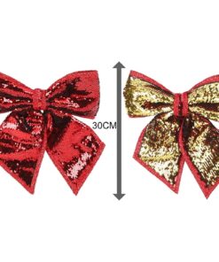 Alternative view of Christmas Concepts® 30cm Sequin Bow Accessories (Red & Gold)