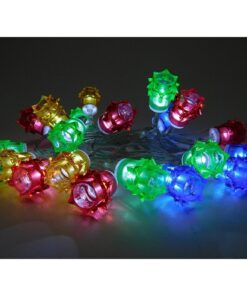 Alternative view of Christmas Concepts® 20 White Battery Operated LED Lights with Shades On 2.3M Cable (Multi Diamond Shade)