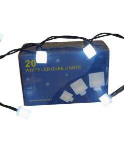 Christmas Concepts® 20 White LED Lights With Cubes - Indoor Use Only - Home or Christmas Lights