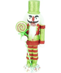 Christmas Concepts® 30cm (12") Glitter Foam Christmas Nutcracker Soldier Decoration Christmas Decorations (Green)