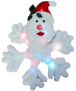 Christmas Concepts® 51cm Light Up Santa On Snowflake Christmas Decoration With Multi Coloured LED Lights