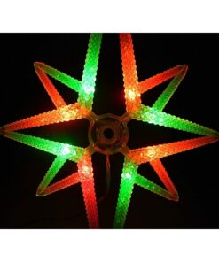 Alternative view of Christmas Concepts® 28cm Red & Green LED Light Up Tree Top Star - Christmas Lights - Christmas Decorations