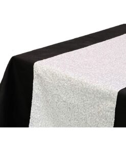 Christmas Concepts® White Sequin Table Runner - 13" x 60" - Wedding / Party Decoration - Luxury Wedding Decorations