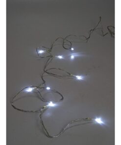 Alternative view of Christmas Concepts® 8 White LED lights With Clear Cable - Christmas Tree Lights - Christmas Tree Decorations - Indoor Lighting