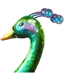 Alternative view of Christmas Concepts® 120cm (3.9FT) Metal Peacock Decorative Garden Stake - Indoor/Outdoor Garden Decorations