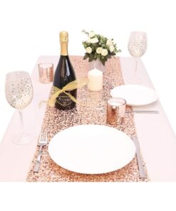 Alternative view of Christmas Concepts® Sequin Table Runner - 13" x 60" - Wedding/Party Decoration - Luxury Wedding Decorations (Rose Gold)