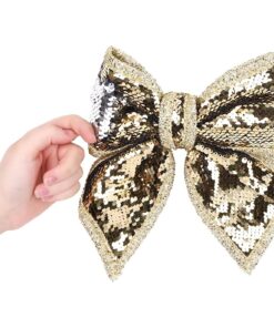 Christmas Concepts® 21cm Reversible Sequin Bow Accessories (Silver & gold)