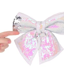 Christmas Concepts® 21cm Reversible Sequin Bow Accessories (Iridescent & Silver)