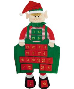 Christmas Concepts® 100cm Elf Christmas Advent Calendar - Fabric Advent Calendar - Christmas Decoration