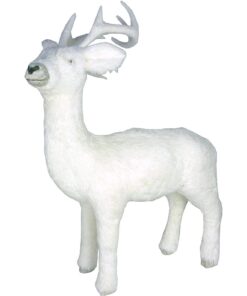 Christmas Concepts® 103cm Beautiful White Wood Reindeer Christmas Home and Grotto Decoration