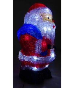 Alternative view of Christmas Concepts® 28cm White LED Acrylic Santa Christmas Decoration - Battery Operated - Indoor Christmas Decorations