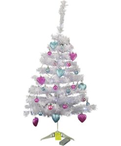 Christmas Concepts® 3ft Luxury Pre Decorated Christmas Tree Kit - Ice Blue & Baby Pink Chic & Stylish design - Complete With Assorted Baubles & Set Of Christmas Lights