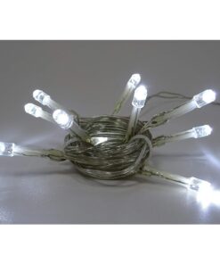 Christmas Concepts® 10 White LED Lights With Clear Cable - Christmas Tree Lights - Christmas Tree Decorations - Indoor Lights