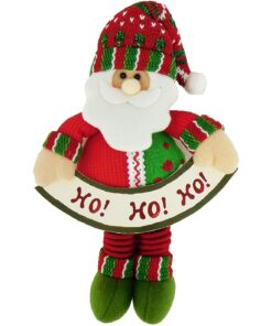 Alternative view of Christmas Concepts® 10" (25cm) Santa Hanging Christmas Decoration With Ho Ho Ho Sign & Dangly Legs