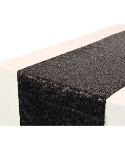 Christmas Concepts® Black Sequin Table Runner - 13" x 60" - Home Decoration / Party Decoration - Luxury Dinner Party Accessories