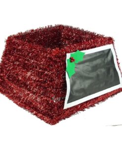 Alternative view of Christmas Concepts® 51cm Red Tinsel Tree Base Skirt - Christmas Decorations (Christmas Countdown Chalkboard)