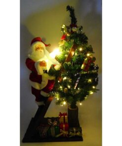 Alternative view of Christmas Concepts® 40" / 100cm Pre Lit Christmas Tree With Santa Figure Decorating Tree - Warm White LED Lights