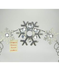 Alternative view of Christmas Concepts® 44.5cm Silver Metal Christmas Card Holder With Silver Snowflake Design - Holds 37 Cards