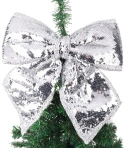 Alternative view of Christmas Concepts® 30cm Silver Sequin Bow Accessories