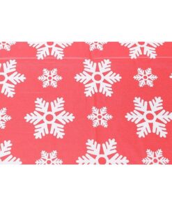 Christmas Concepts® 72" x 54" Red Snowflake Decorated Christmas Tablecloth - Christmas Tableware Accessories - Plastic Reusable