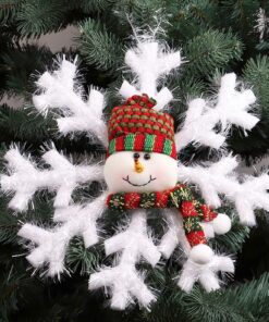 Alternative view of Christmas Concepts® 12" (30cm) Hanging Snowflake With Christmas Character - Unique Christmas Decorations - Tree Trimmings (White Snowman)
