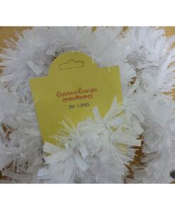 Alternative view of 2 Metre Matt White Chunky/Fine Christmas Tinsel