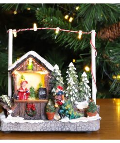 Alternative view of Christmas Concepts® 5"/ 13cm LED Light Up Christmas Market Scene (Christmas Tree Stand)