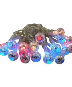 Christmas Concepts® 20 Colour Changing LED Silver Ball Battery Fairy Lights - Retro Decoration -Christmas / Bedroom Lights