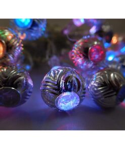 Alternative view of Christmas Concepts® 20 Colour Changing LED Silver Ball Battery Fairy Lights - Retro Decoration -Christmas / Bedroom Lights