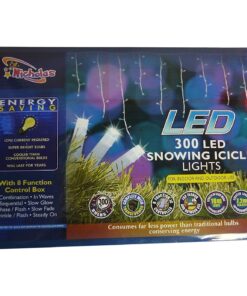 Christmas Concepts® 300 White Led Snowing Icicle Lights-White Cable- Christmas Lights