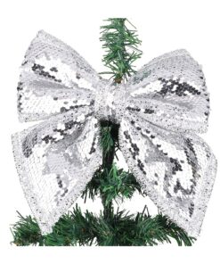 Alternative view of Christmas Concepts® 21cm Silver Sequin Bow Accessories - Luxury Christmas Accessories