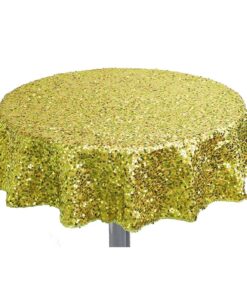 Christmas Concepts® Lime Green Sequin Round Table Cloth - 36 Inches - Home Decoration/Party Decoration - Luxury Dinner Party Accessories