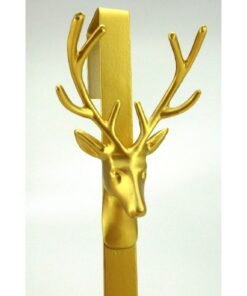 Alternative view of Christmas Concepts® Christmas Metal Wreath Hanger - Gold Deer Head Design - 29cm