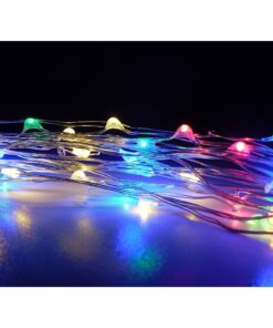 Christmas Concepts® 50 Multi LED Copper String Lights With Timer And Silver Cable - Christmas Lights - Christmas Decorations