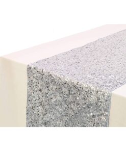 Christmas Concepts® Sequin Table Runner - 13" x 60" - Wedding/Party Decoration - Luxury Wedding Decorations (Silver)