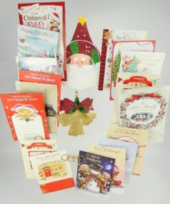 Alternative view of Christmas Concepts® 50cm Gold Santa Shaped Flat Christmas Card Holder - Holds 33 Cards - Luxury Christmas Decorations