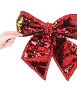 Christmas Concepts® 30cm Sequin Bow Accessories (Red & Gold)
