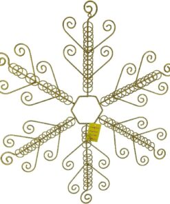 Christmas Concepts® 64.5cm Gold Snowflake Shaped Flat Christmas Card Holder - Holds 84 Cards+