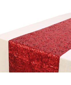 Christmas Concepts® Red Sequin Table Runner - 13" x 60" - Home Decoration/Party Decoration - Luxury Dining Table Accessories