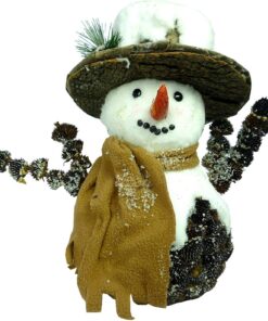 Christmas Concepts® 30cm Pinecone Wood Snowman Christmas Decoration / Christmas Ornament
