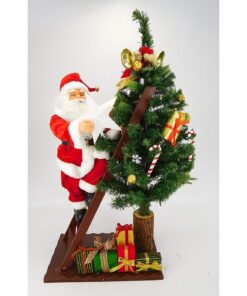 Christmas Concepts® 40" / 100cm Pre Lit Christmas Tree With Santa Figure Decorating Tree - Warm White LED Lights