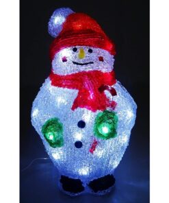 Christmas Concepts® 28cm White LED Acrylic Snowman Christmas Decoration - Battery Operated - Indoor Christmas Decorations