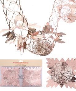Christmas Concepts® Pack Of 2 9ft Foil Garland Festive Hanging Decorations - Christmas Decorations (Rose Gold)