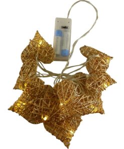 Christmas Concepts® 10 Warm White LED Brown Rattan Heart Lights - Christmas/Wedding / Home Decoration