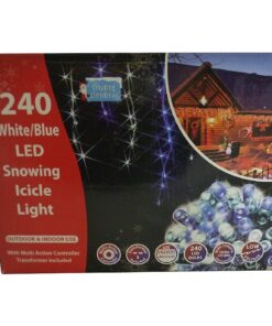 Christmas Concepts® 240 Blue Led Snowing Icicle Lights -White Cable - Christmas Lights